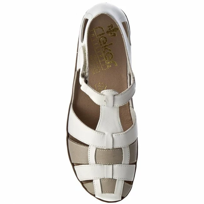 Casual Sandals Sandals RIEKER - 45869-80 White Combination White - Image 5