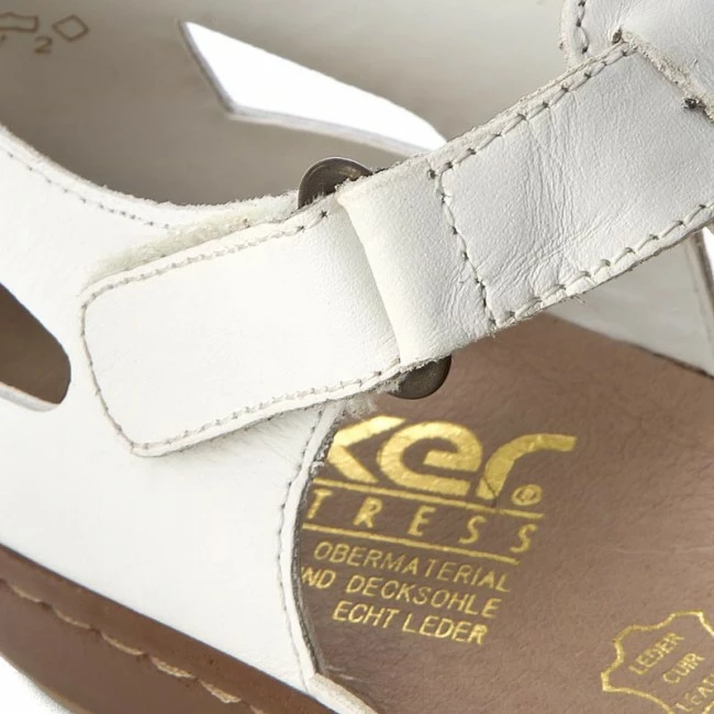 Casual Sandals Sandals RIEKER - 45869-80 White Combination White - Image 3