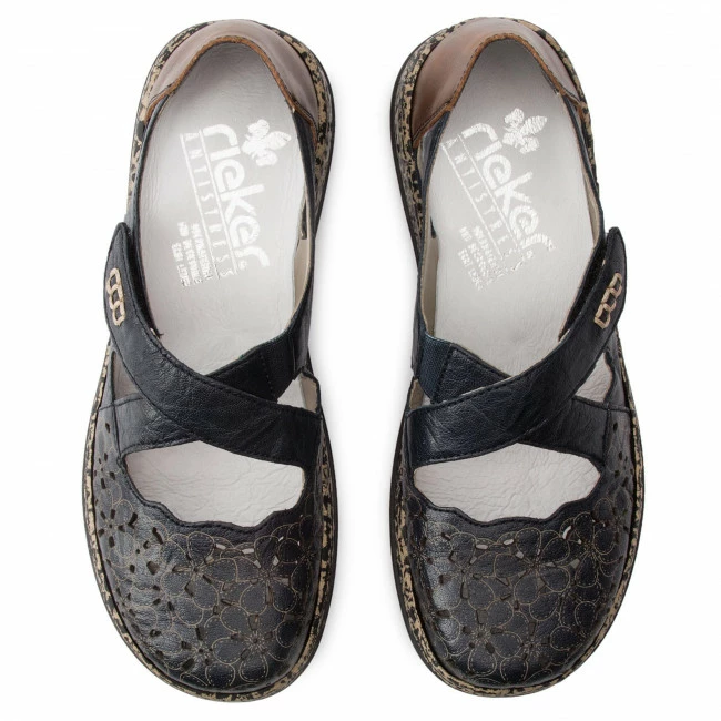 Flats Shoes RIEKER - 463H4-14 Blau Navy Blue - Image 5