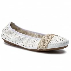 Ballerina Shoes Flats RIEKER - 41466-81 Weiss White
