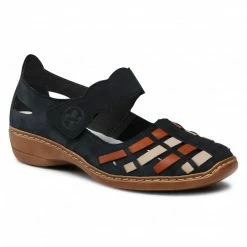 Flats Shoes RIEKER - 41369-14 Blau Kombi Navy Blue