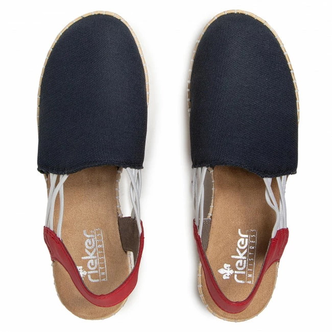 Wedges Sandals RIEKER - 619V0-14 Blau Navy Blue - Image 6