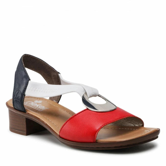 Casual Sandals Sandals RIEKER - 62662-35 Rot Kombi Red, Colourful
