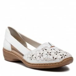 Flats Shoes RIEKER - 41356-80 Weiss White