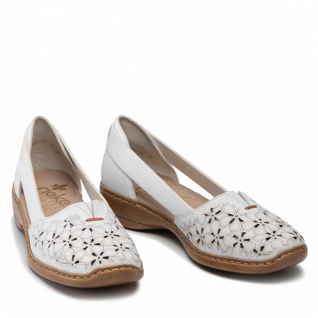 Flats Shoes RIEKER - 41356-80 Weiss White - Image 5