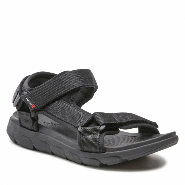 Sandals RIEKER - 20802-01 Schwarz Black