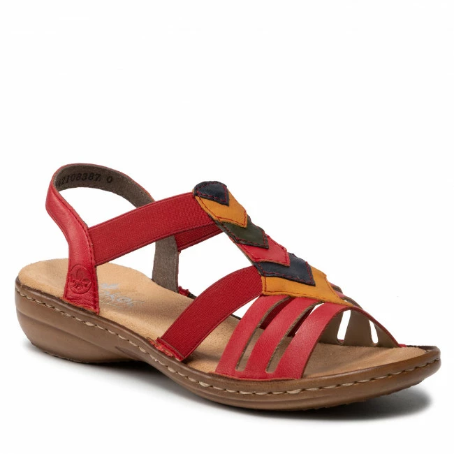 Casual Sandals Sandals RIEKER - 60804-33 Rot Kombi Red