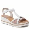 Casual Sandals Sandals RIEKER - 67499-31 Rosa White, Pink