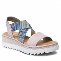 Wedges Sandals RIEKER - V44G8-30 Sonstige Farben Colourful, Pink