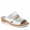 Casual Mules Slides RIEKER - V7151-80 Weiss White