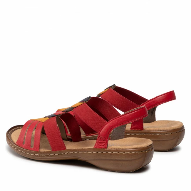 Casual Sandals Sandals RIEKER - 60804-33 Rot Kombi Red - Image 3