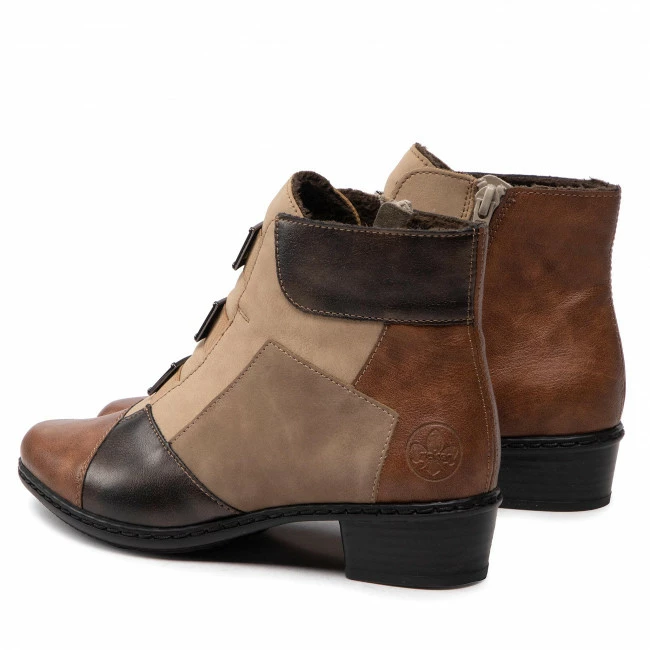 Ankle Boots RIEKER - Y0764-22 Braun Kombi Brown - Image 3
