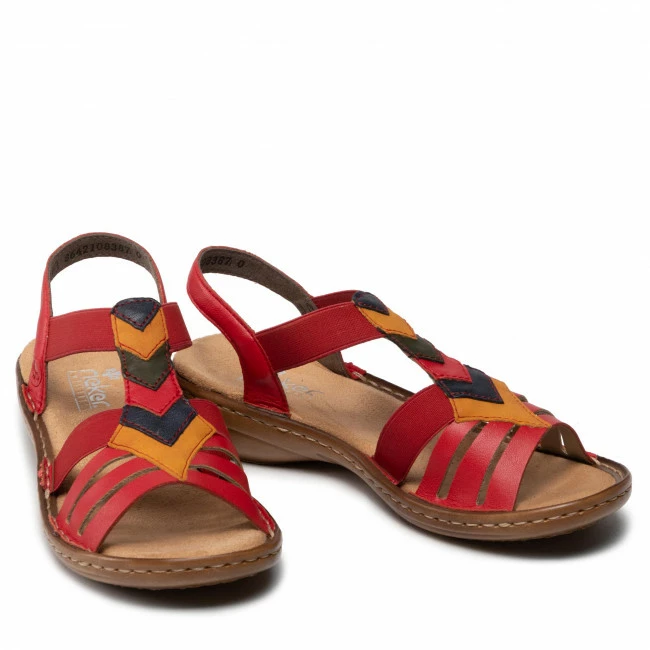 Casual Sandals Sandals RIEKER - 60804-33 Rot Kombi Red - Image 5