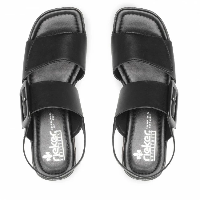 Casual Sandals Sandals RIEKER - 62663-01 Schwarz Black - Image 5