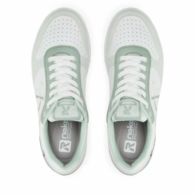 Sneakers Trainers RIEKER - 41905-52 Grün Kombi White, Green - Image 6