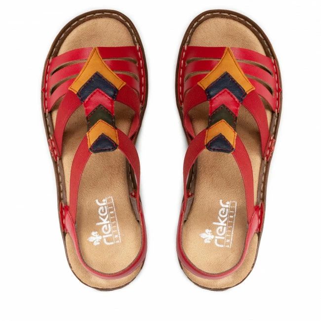Casual Sandals Sandals RIEKER - 60804-33 Rot Kombi Red - Image 6