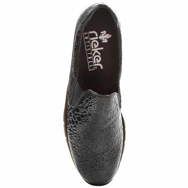 Flats Shoes RIEKER - 53766-45 Black 2 Black - Image 5