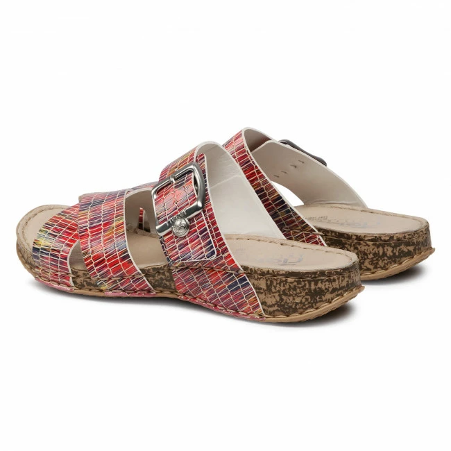 Casual Mules Slides RIEKER - 61198-90 Mix Colourful - Image 3