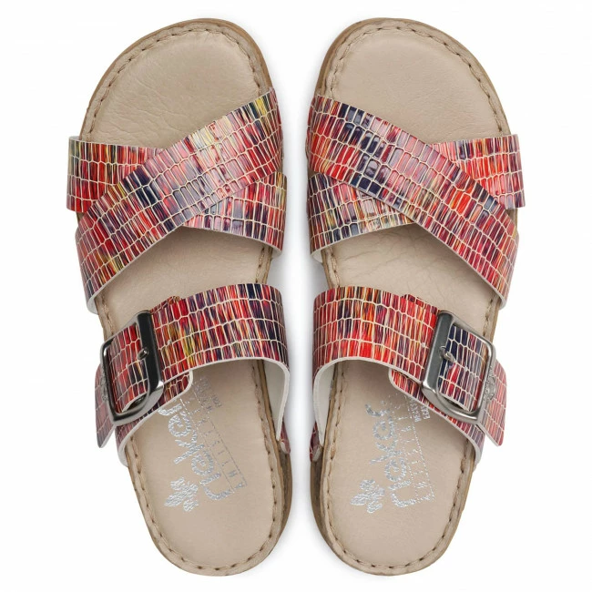 Casual Mules Slides RIEKER - 61198-90 Mix Colourful - Image 6