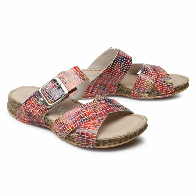 Casual Mules Slides RIEKER - 61198-90 Mix Colourful - Image 5