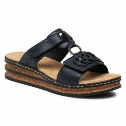 Wedges Slides RIEKER - 62936-14 Navy Navy Blue