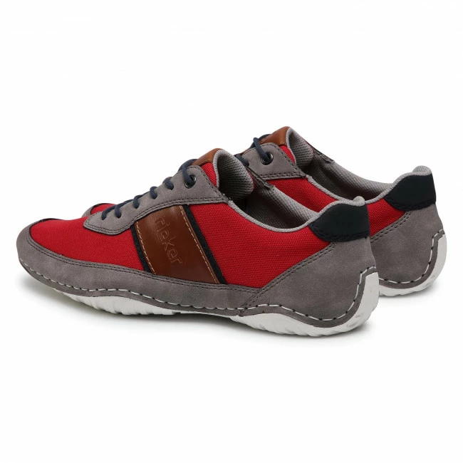 Sneakers Trainers RIEKER - 06314-40 Gray Red, Grey - Image 3