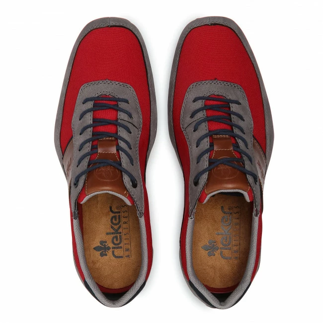 Sneakers Trainers RIEKER - 06314-40 Gray Red, Grey - Image 6