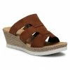 Wedges Slides RIEKER - 619P7-24A Brown Brown